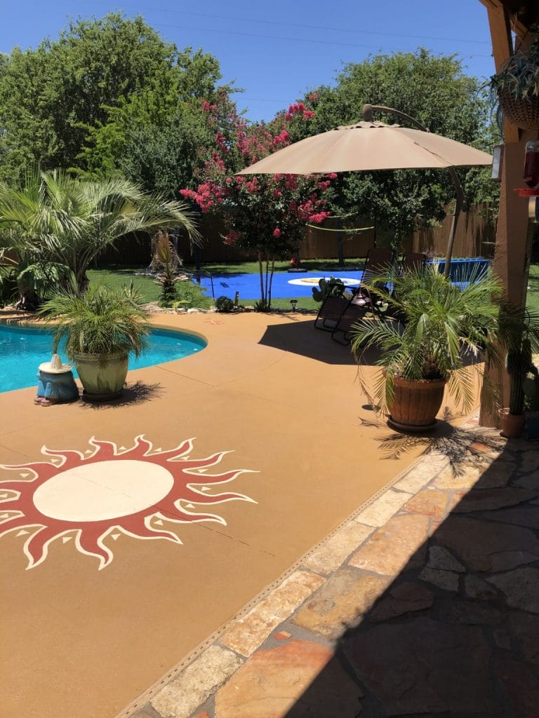 summer pool deck